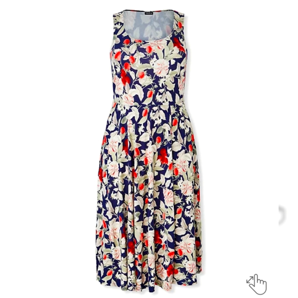 Torrid Floral & Fruit Ponte Midi Dress